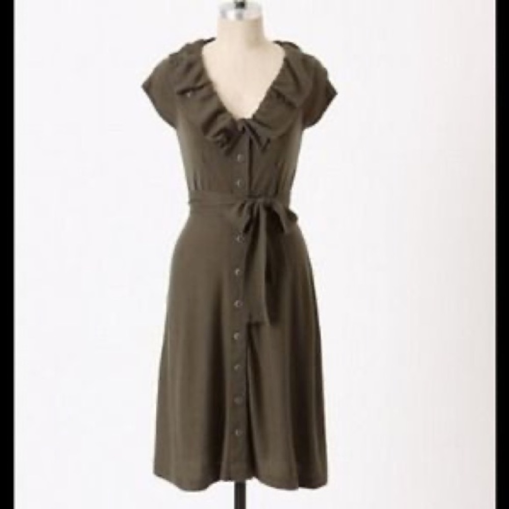 Anthropologie green sweater dress S